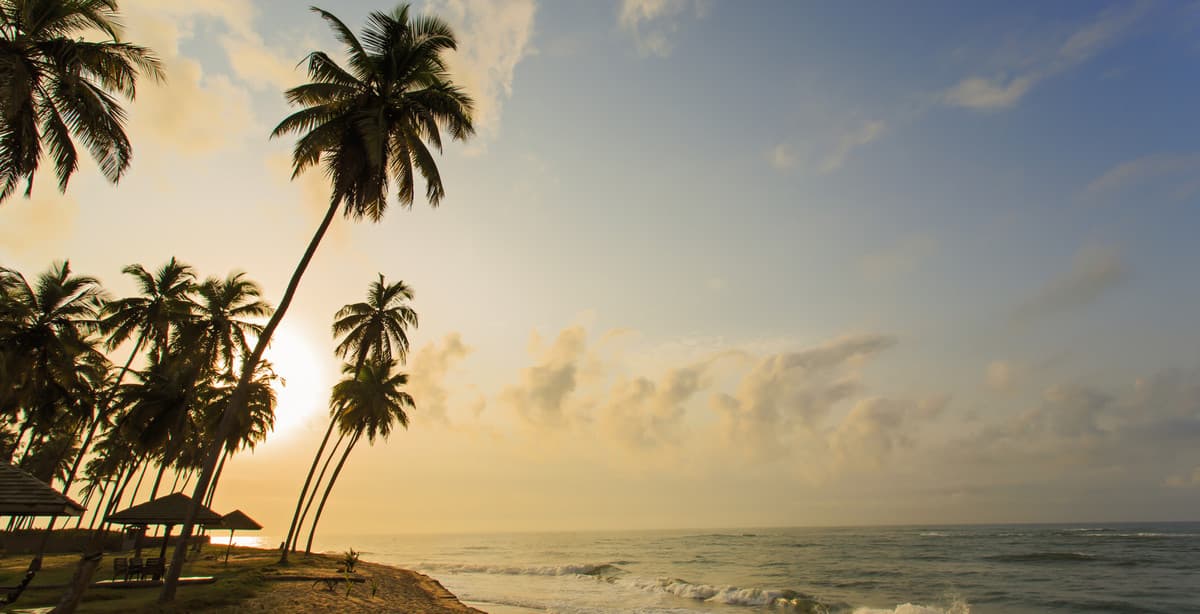 Leisurely trip on the coast of Ghana