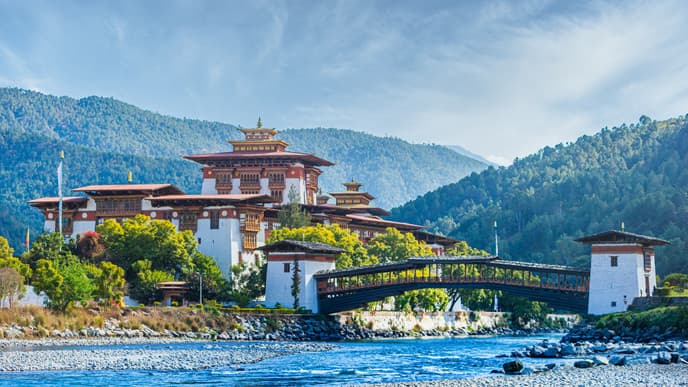Kulturelles Erbe im Punakha Dzong