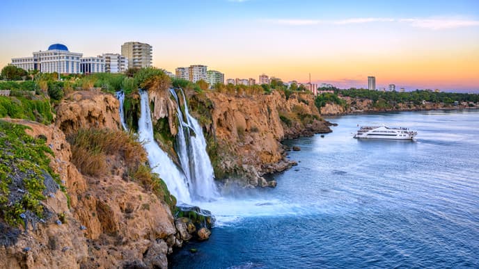 Get to know Antalya's old town & waterfalls
