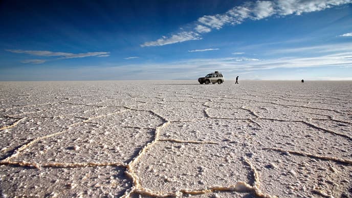 The Deserts And Volcanoes Of Salar