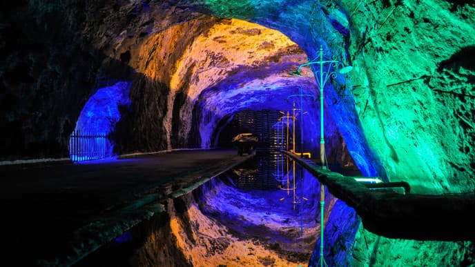 Explore the underground Nemocón Salt Mine