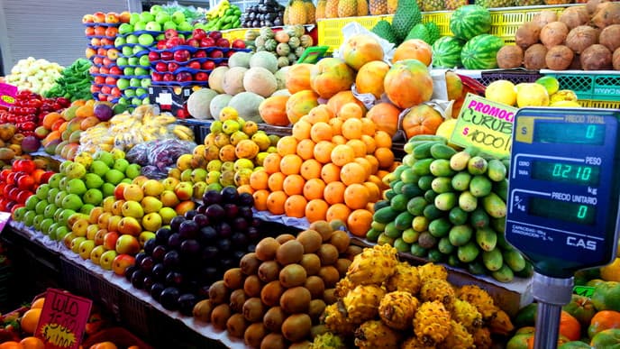 Marvel at the colorful Paloquemao market
