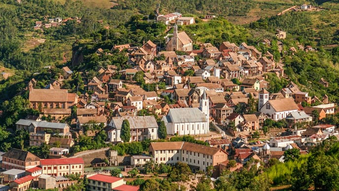 Entlang der Weinberge von Betsileo