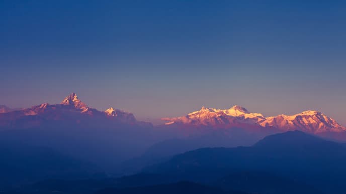 Sunrise in the Himalayas