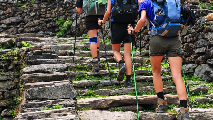 Trekkingstart in Nayapul