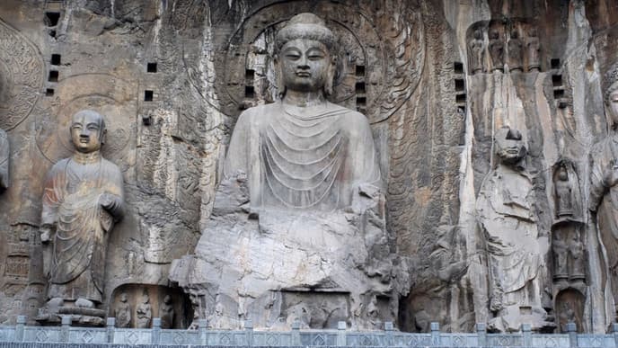 Die Longmen Grotten bei Luoyang