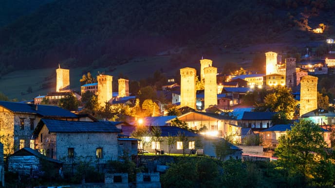 Wanderung entlang der Siedlungen Lakhiri und Mulakhi