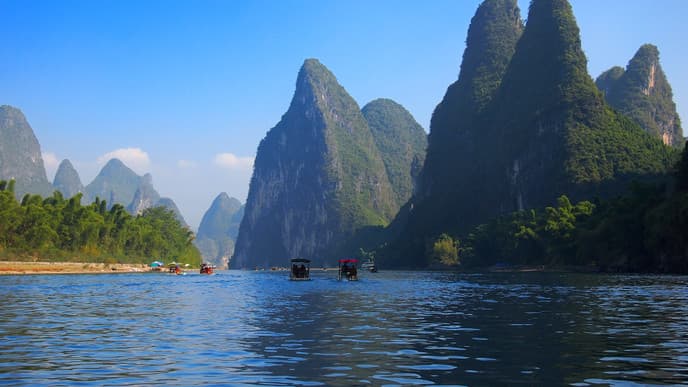 Bootsfahrt auf dem Li-Fluss
