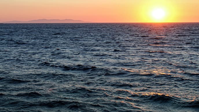 Sunset over Mykonos
