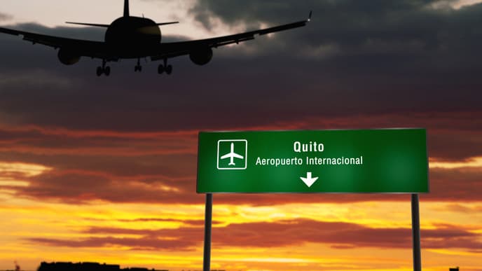 International departure from Quito