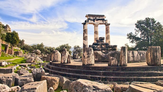 Visit the home of the Delphic oracle
