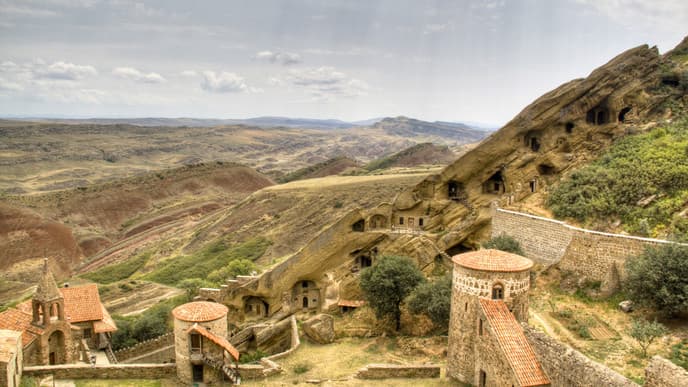 Die Halbwüste in Süd-Ostgeorgien