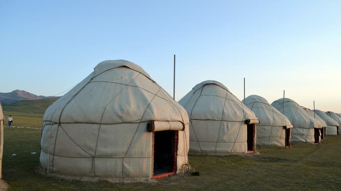 Yurt camping with nomads
