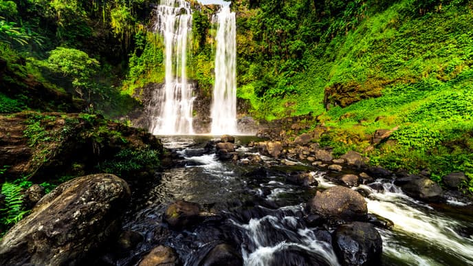 Herrliche Ausblicke im Bolaven Plateau