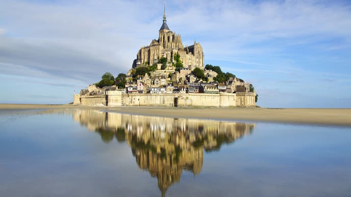 Follow the coast to Mont Saint Michel