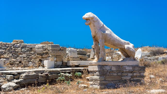 Sail to the islands of Rhenia & Delos