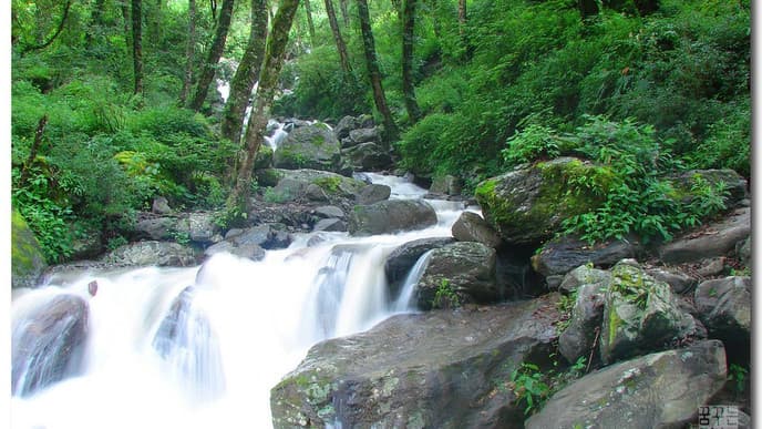 A lake formed by a God