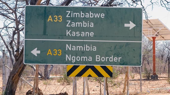 Auf dem Weg zu den Victoria Fällen