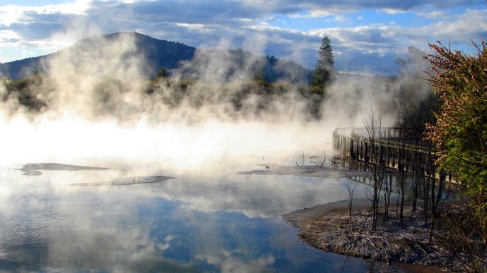 Erste Fahrt nach Rotorua
