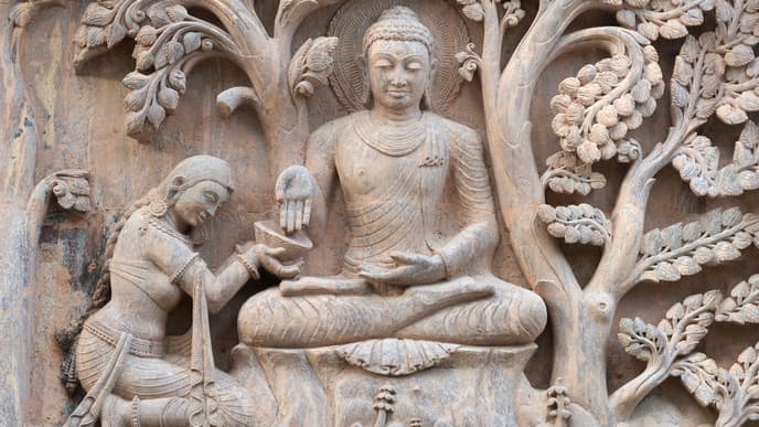 The pilgrimage site of Bodh Gaya