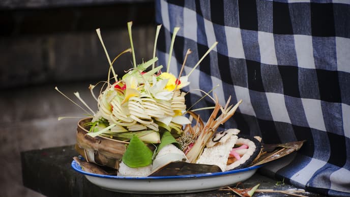 Teilnahme an einer balinesischen Segnungszeremonie