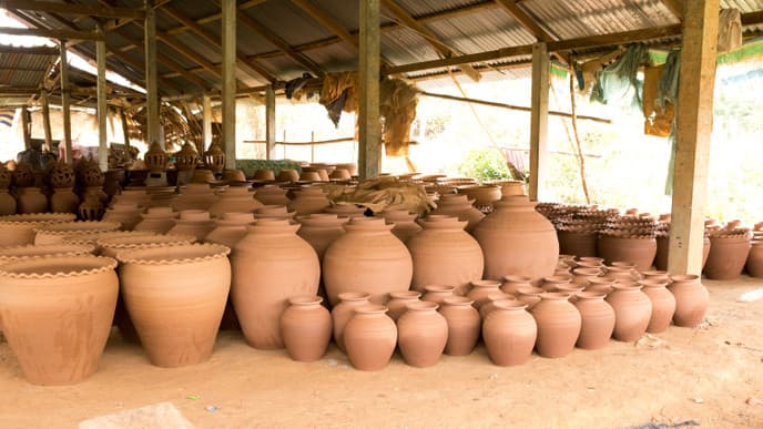 Besuch eines Töpferdorfs