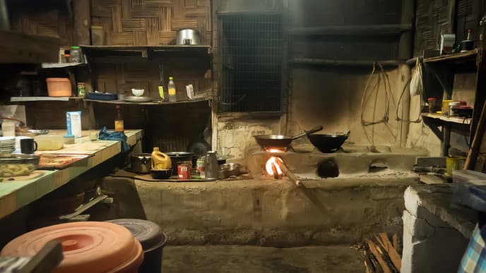 Cook in a Nepalese village