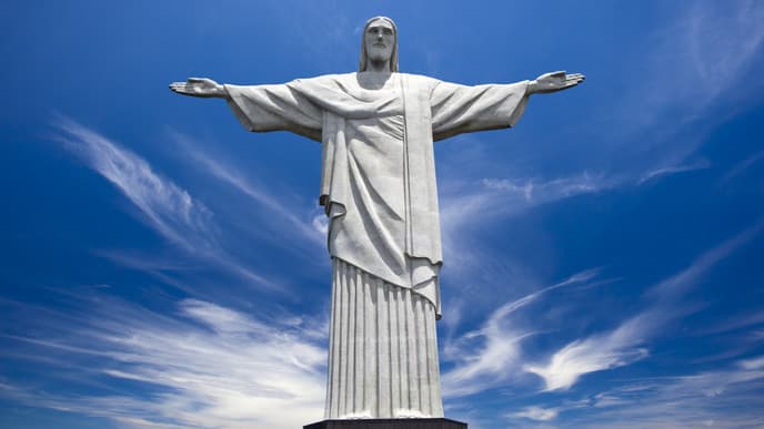 Christusstatue mit Aussicht