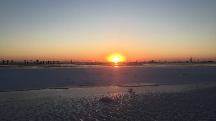 Visit a Vast Lake Used for Ice Fishing