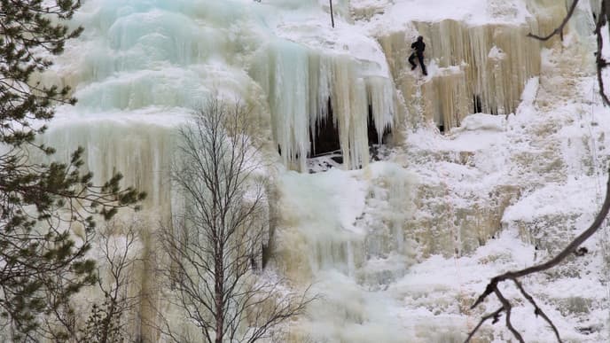 Fun-filled frozen waterfall and sledding trip