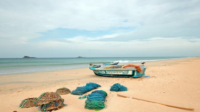 Family time on golden sand