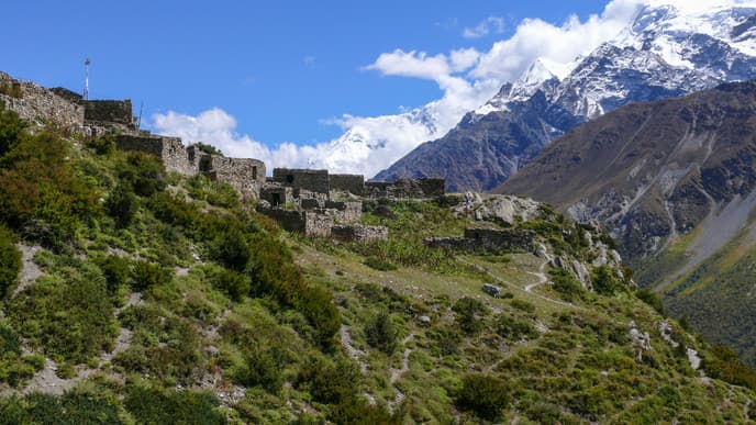 Atemberaubende Aussicht auf den Berg Manaslu