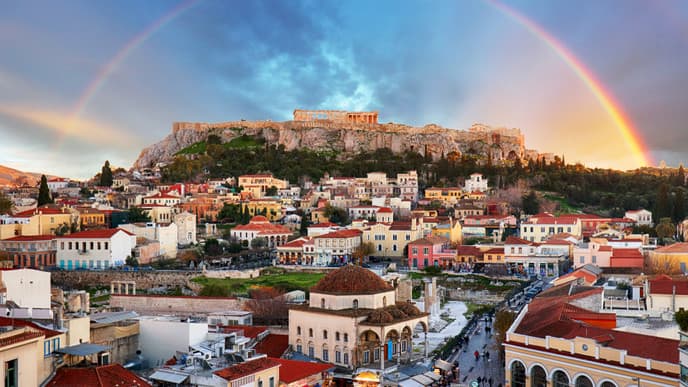 Arrive into Athens