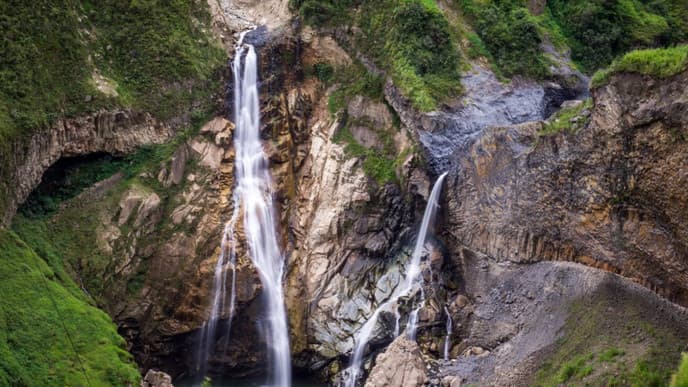A waterfall & canoe adventure