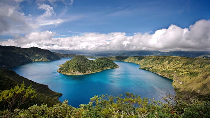 Marvel at the stunning Cuicocha Lake