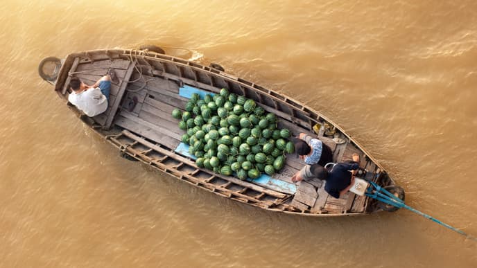 Schwimmender Markt Cai Rang
