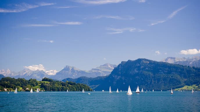 A catamaran cruise on Lake Lucerne