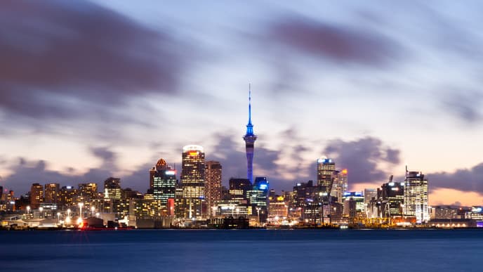 Die Bucht von Auckland