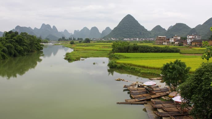 Mit dem Boot nach Yangshuo