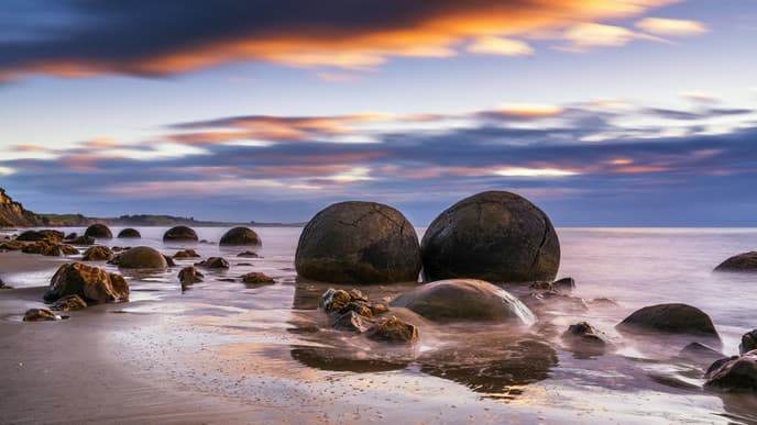 Architektur und Pinguine in Oamaru