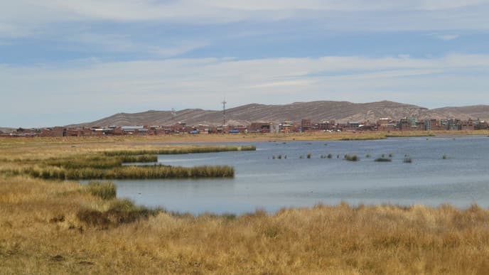 Eine typische Gemeinschaft am Titicaca See
