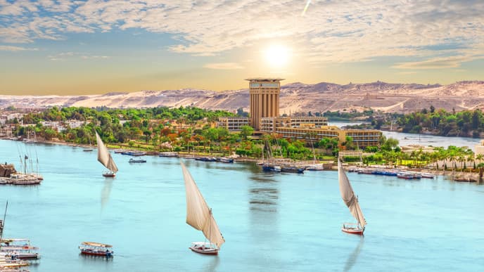 Aswan Bridge and Philae Temple