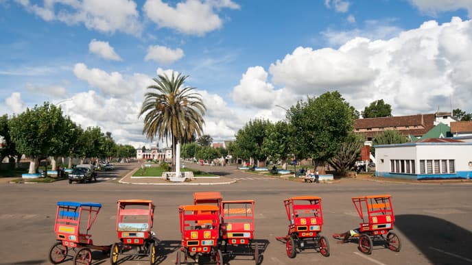 Antsirabe by rickshaw