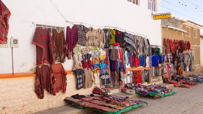 Kunsthandwerk und bunte Stoffe