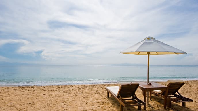 At leisure on the coast of Sanur