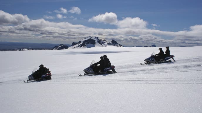 Adrenaline-fuelled snow-sled safari
