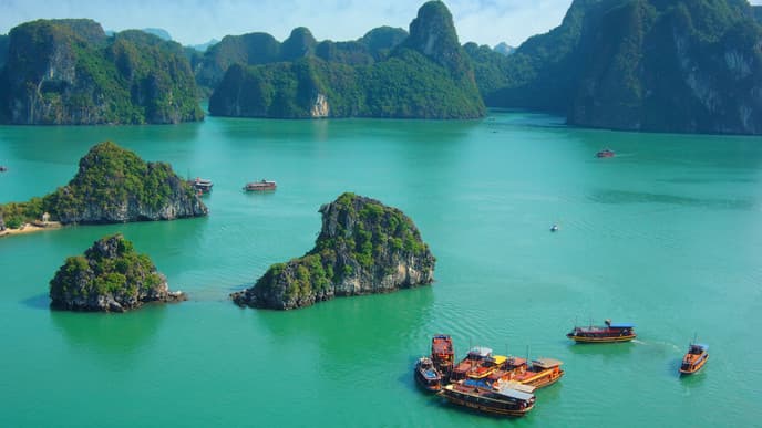 Cruise the waters of Ha Long Bay