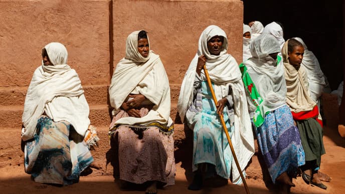 Churches in the Ethiopian highlands