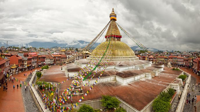 The largest Stupa in Kathmandu