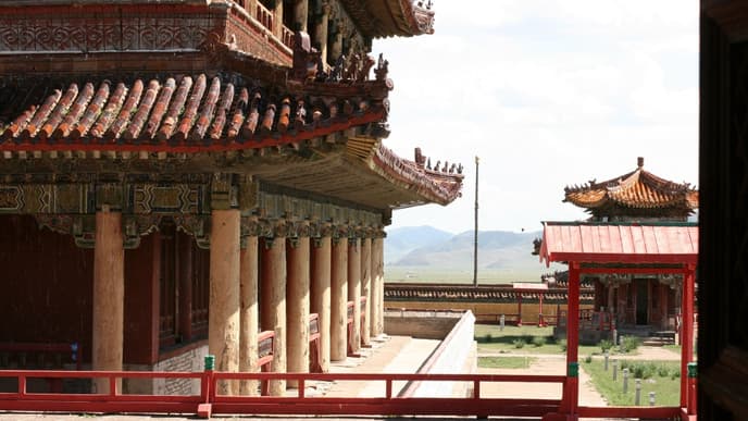 Buddhistisches Kloster und Jurtencamp